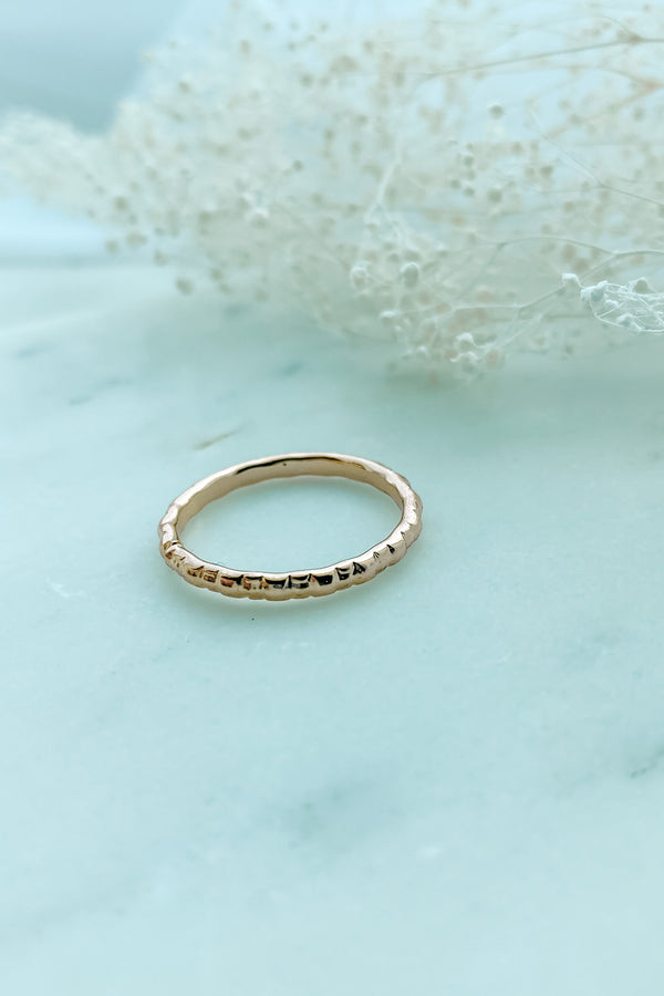 Ocean Waves Delicate Ring (Gold) - NanaMacs