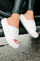 Always Chill PVC Platform Slide Sandals (White) - NanaMacs
