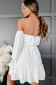 Balanced Beauty Off The Shoulder Dress (Off White) - NanaMacs
