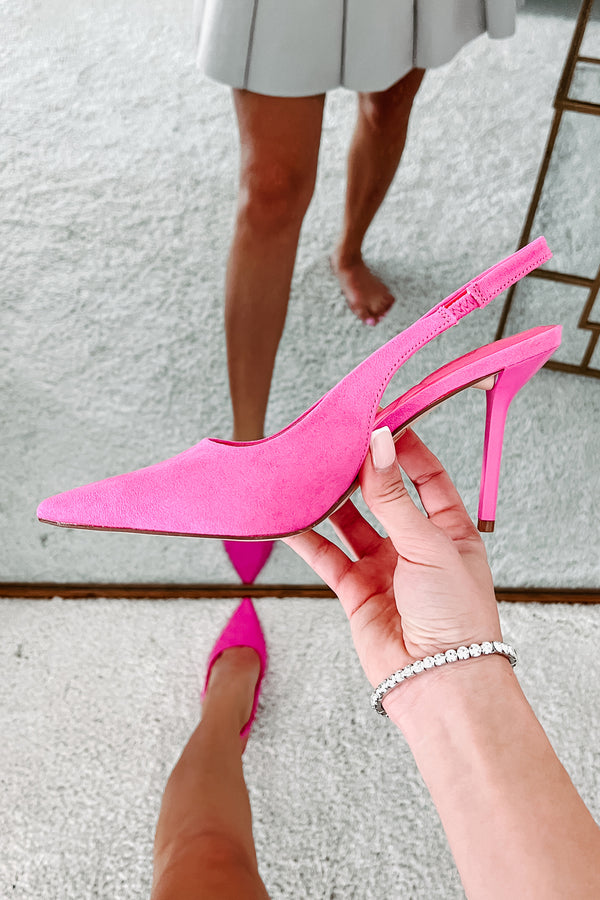 Ms. Woods Slingback Heels (Hot Pink) - NanaMacs