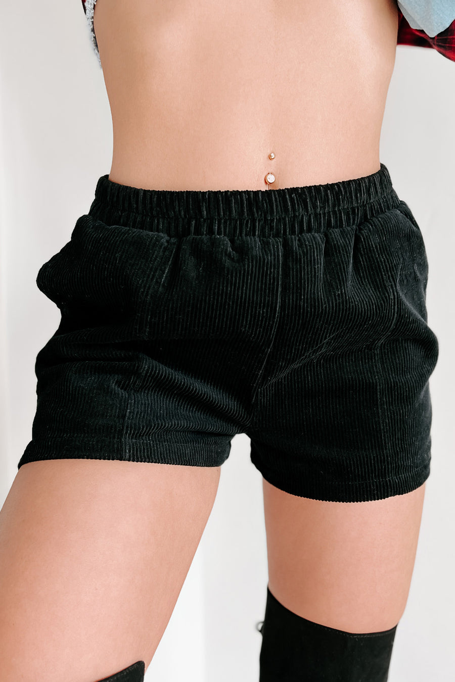Acceptable Compromise Corduroy Shorts (Black) - NanaMacs
