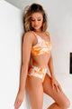 Just Like Sherbet  High Waist Marble Print Bikini Set (Orange) - NanaMacs
