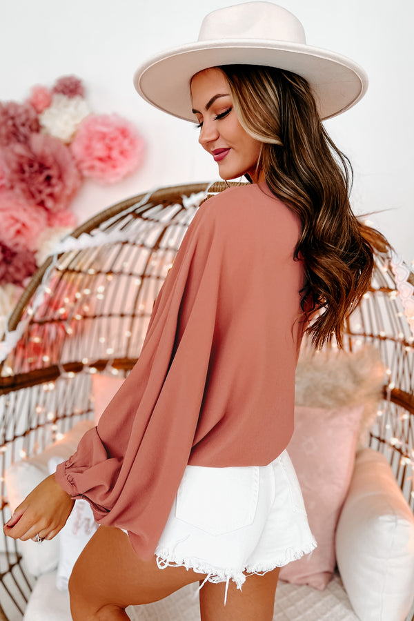 On Top Of Things One Shoulder Top (Dark Mauve) - NanaMacs