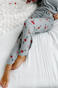 Be Mine Two Piece Lounge Set (Heather Grey) - NanaMacs