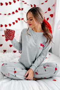 Be Mine Two Piece Lounge Set (Heather Grey) - NanaMacs