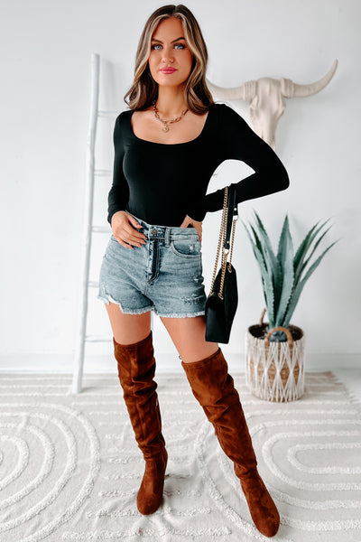 Making Progress Long Sleeve Bodysuit (Black) - NanaMacs