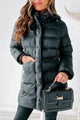 Keeping Warm Knee Length Puffer Coat (Black) - NanaMacs