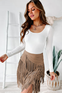 Dede Double-Layered Long Sleeve Bodysuit (Ivory) - NanaMacs