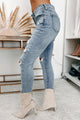 Open Minded Mid-Rise Distressed Skinny Kancan Jeans (Light) - NanaMacs
