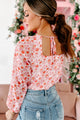 Casual Brunch Floral Long Sleeve Bodysuit (Off White/Pink) - NanaMacs