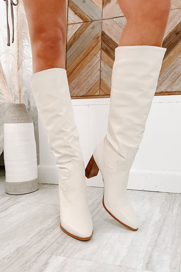 IMPERFECT Retta Knee High Billini Boots (Bone) - NanaMacs