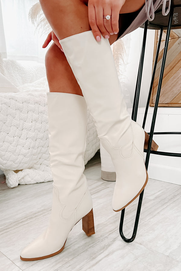 IMPERFECT Retta Knee High Billini Boots (Bone) - NanaMacs