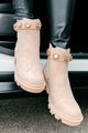 Finished With You Rhinestone Strap Booties (Nude) - NanaMacs
