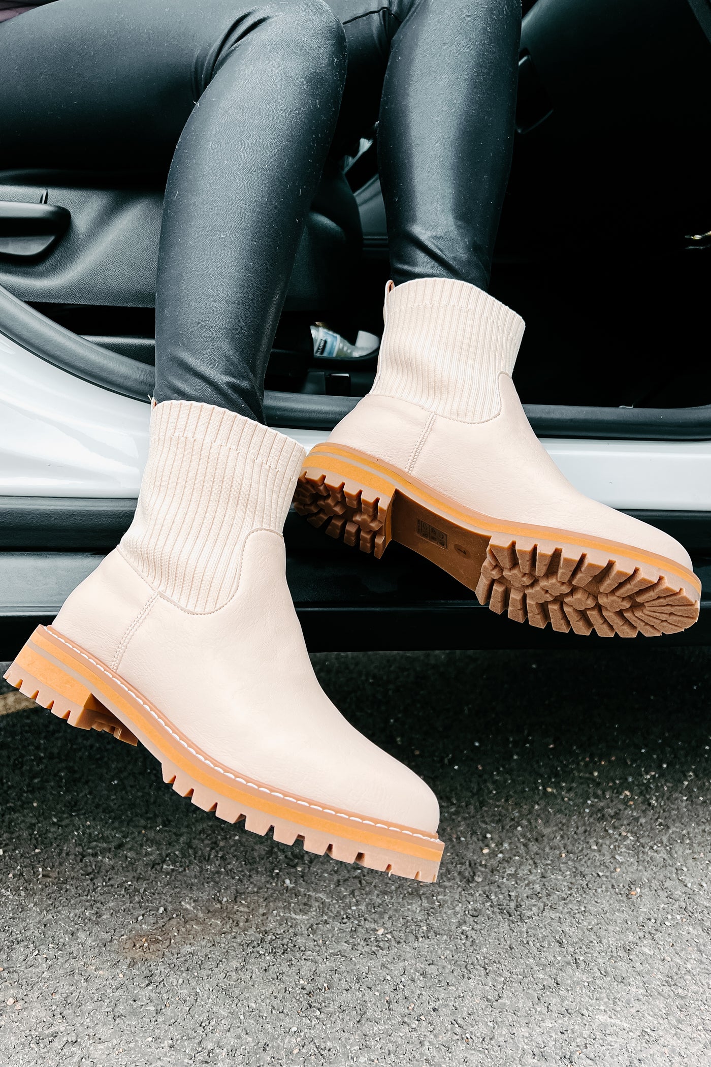 Ready For Whatever Ankle Knit Booties (Beige) · NanaMacs