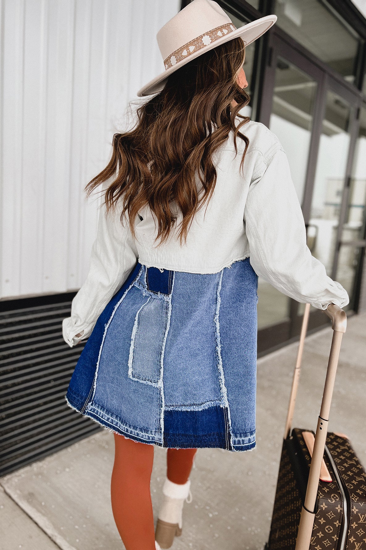 Patch Me If You Can Oversized Patchwork Denim Shacket (Denim) - NanaMacs