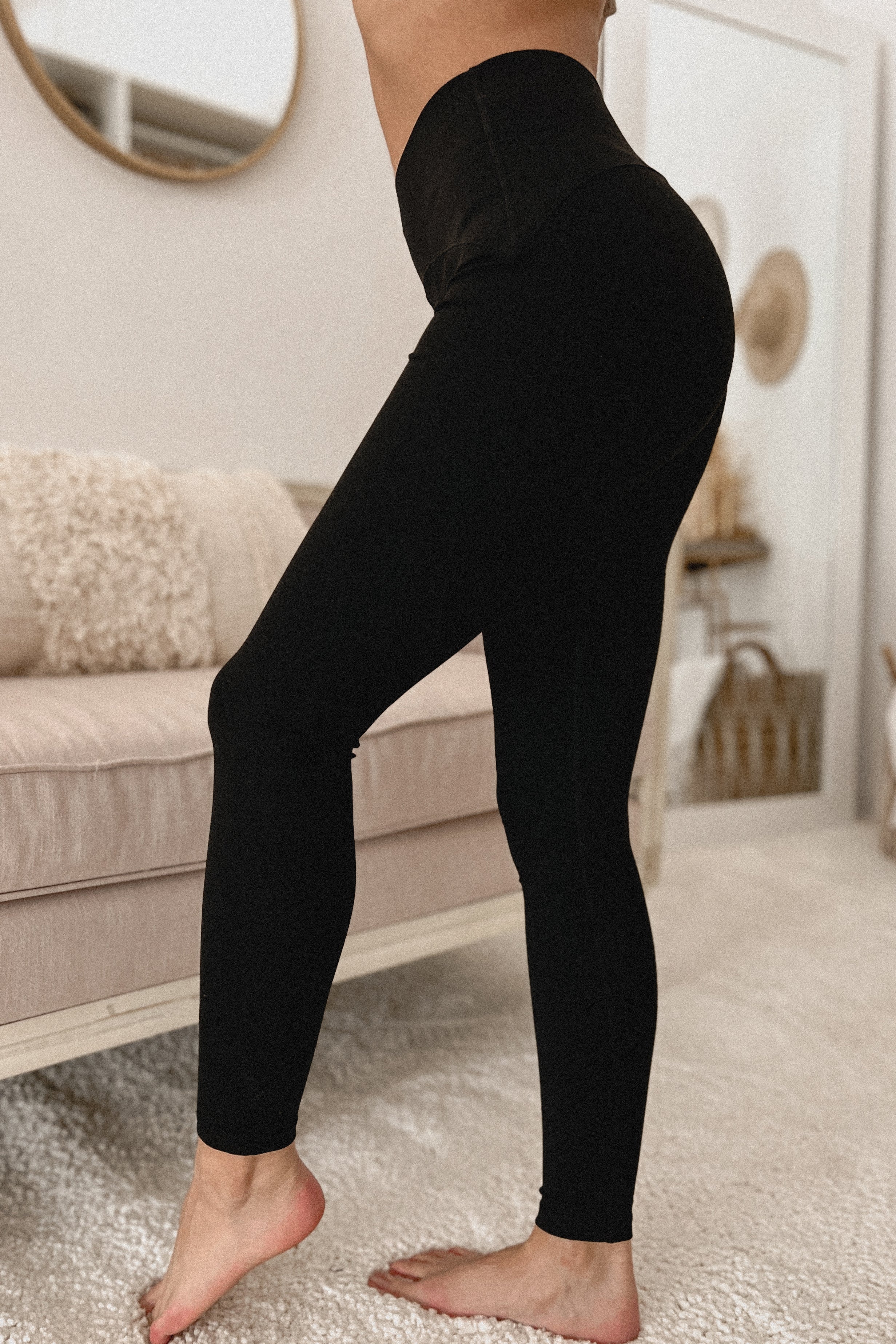 Gaining Control Tummy Tuck Leggings (Black) - NanaMacs