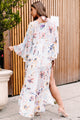 Sunny Solution Floral Print Duster Kimono (Blue) - NanaMacs