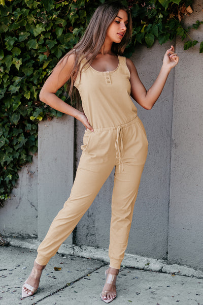 Evenly Matched Jumpsuit & Cardigan Set (Sun Kiss) - NanaMacs