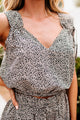 Brag On You Spotted Ruched Tank Top (Taupe/Black) - NanaMacs