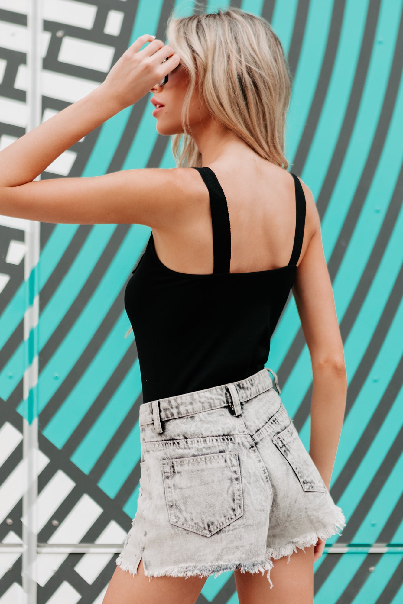 No Brainer Buckle Strap Bodysuit (Black) NanaMacs