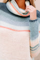 Heart Set On You Multi-Striped Cowl Neck Sweater (Teal) - NanaMacs