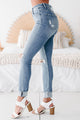 Always Cheery Flying Monkey High Rise Distressed Skinny Jeans (Medium) - NanaMacs