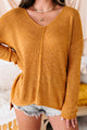 Charlise Relaxed Fit Open Knit Sweater (Camel) - NanaMacs