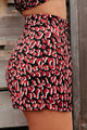 Viva Leopard Print Crop Top & Shorts Two Piece Set (Brown/Black/Cream) - NanaMacs