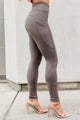 Saturday Stretches Full Length Side Pocket Leggings (Smokey Grey) - NanaMacs