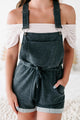 Lynnette French Terry Knit Overalls (Charcoal) - NanaMacs