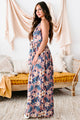 Days Of Beauty Floral Print Maxi Dress (Mauve) - NanaMacs