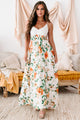 Garden Meandering Crochet Floral Maxi Dress (Floral) - NanaMacs