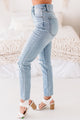 Semi-Charmed Life High Rise Distressed Slim-Straight Jeans (Medium Light) - NanaMacs