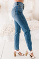 In Casual Company High Rise Distressed Tomboy Jeans (Medium Light) - NanaMacs