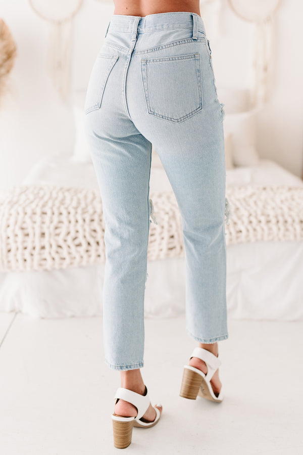 Taking Ownership High Rise Straight Leg Jean (Light Denim) - NanaMacs