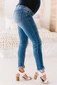 Special Delivery Kancan Frayed Ankle Skinny Maternity Jeans (Medium) - NanaMacs