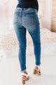 Special Delivery Kancan Frayed Ankle Skinny Maternity Jeans (Medium) - NanaMacs
