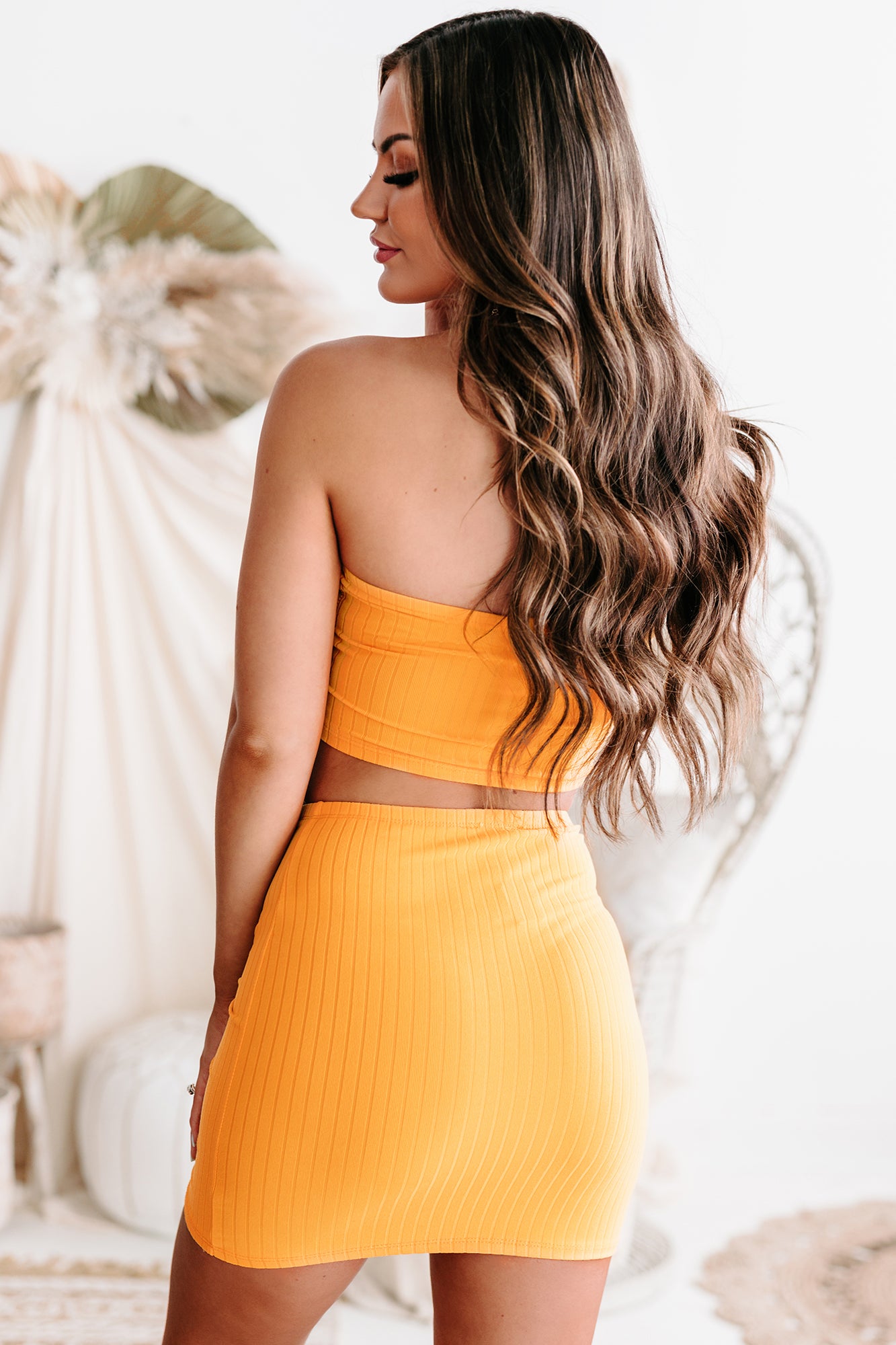 Can't Be Forgotten Ribbed Two Piece Set (Gold) - NanaMacs