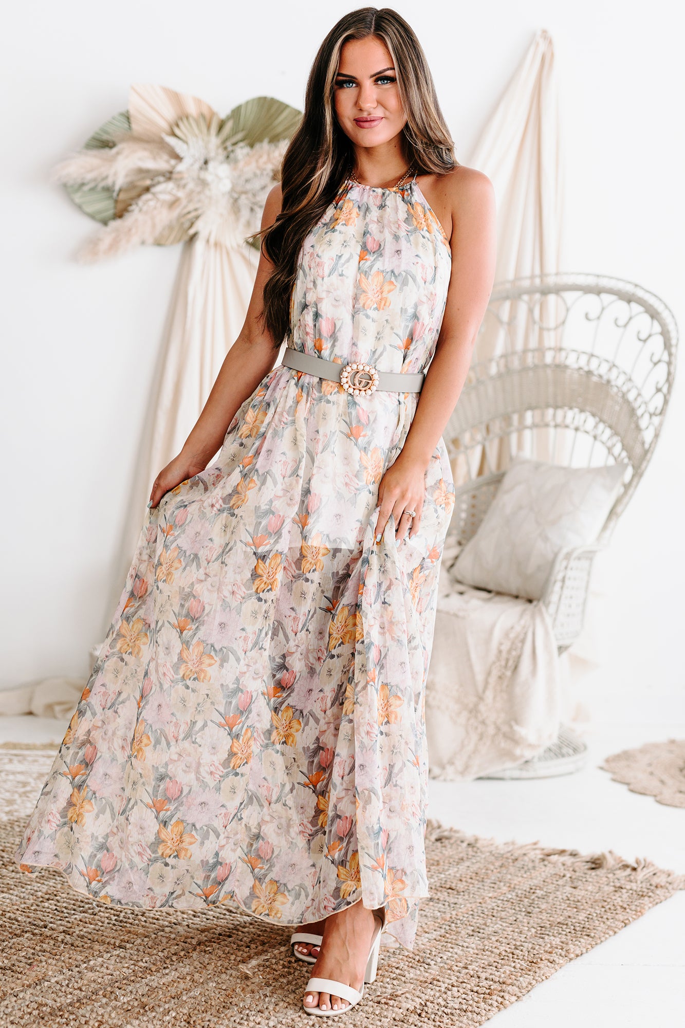 Halter maxi dress outlet floral