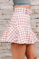 Country Club Connections Belted Gingham Print Skort (Mauve) - NanaMacs