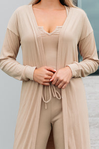 Never Ending Comfort NanaMacs Ribbed Three-Piece Set (Natural) - NanaMacs