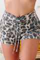 Once In A Wild Fuzzy Knit Leopard Print Shorts (Leopard) - NanaMacs