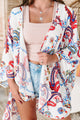 Cutie With A Crush Paisley Print Kimono/Cardigan (Ivory) - NanaMacs