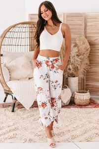 Ideal Match Ribbed Crop Tank Top (White) - NanaMacs