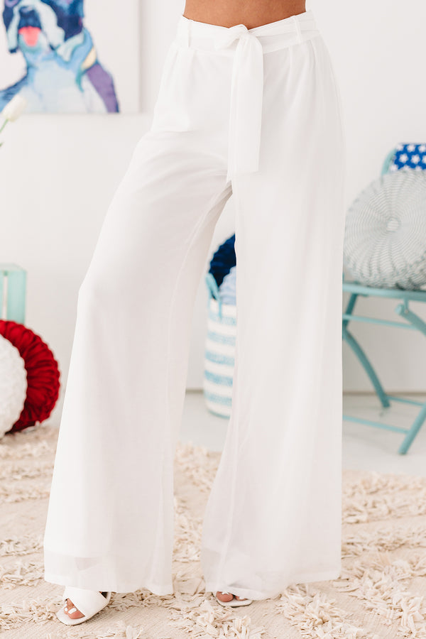 My Inspiration High Waisted Wide Leg Pants (Ivory) - NanaMacs