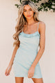 Lolita Textured Knit Ruffle Mini Dress (Blue) - NanaMacs