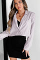 Right On Task Faux Leather Crop Jacket (Lilac) - NanaMacs