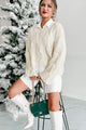 Play By The Rules Chunky Cable Knit Sweater (Cream) - NanaMacs