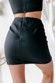 Fashionable Flirt Rhinestone Trim Mini Skirt (Black) - NanaMacs