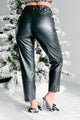 Doing It My Way Rewash Faux Leather Pants (Black) - NanaMacs